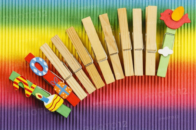 Clothes pegs and number 20