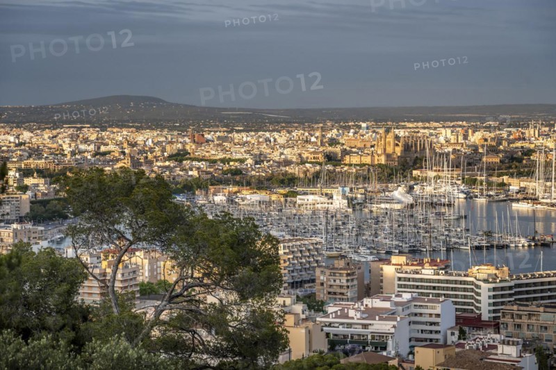 View over Palma de Majorca in the evening light