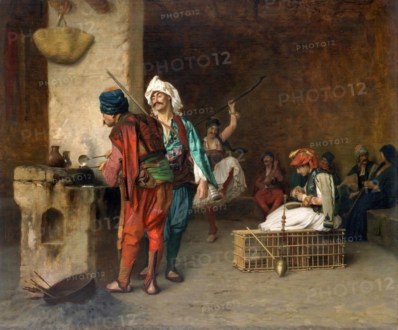Arab in a coffee house in Cairo