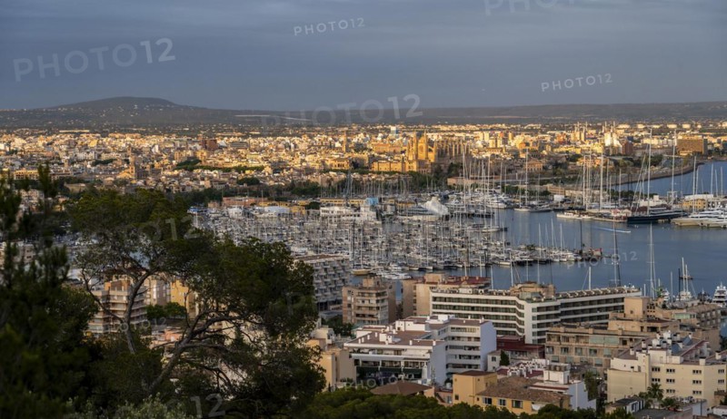 View over Palma de Majorca in the evening light