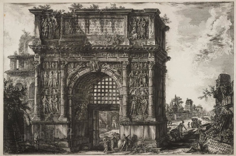 Arch of Trajan in Beneventum in the Kingdom of Naples