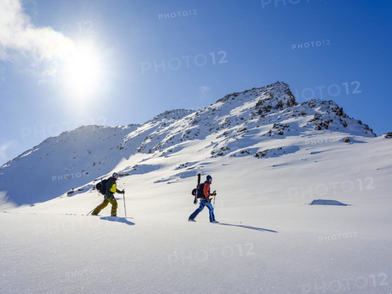 Ski mountaineer on ski tour
