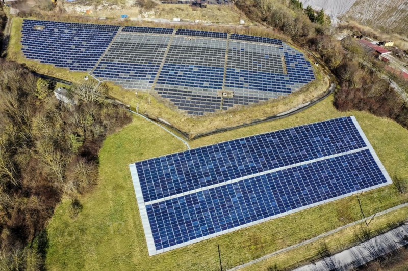 Solar field on a former landfill site in Oberndorf