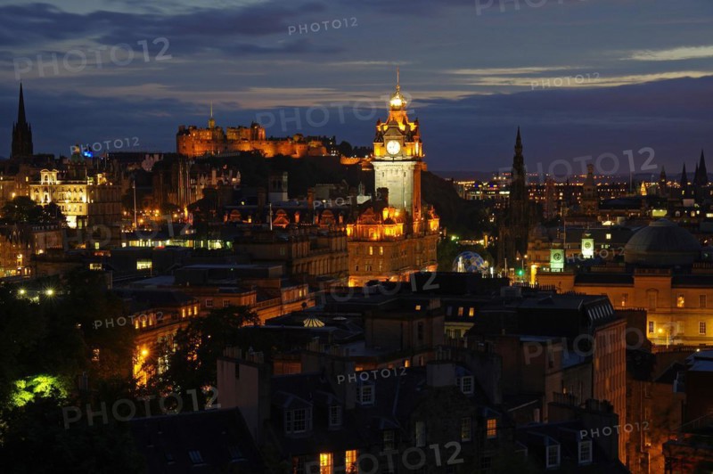 View of the Old Town and Balmoral Hotel from Calton Hill