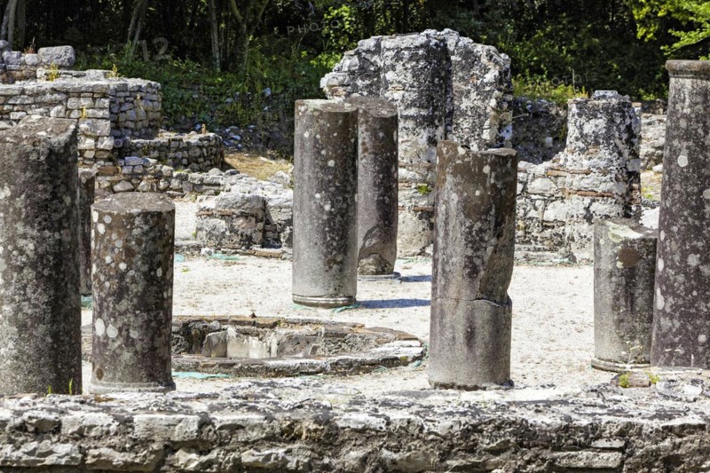 Butrint ruins near the city of Saranda in the south of the country