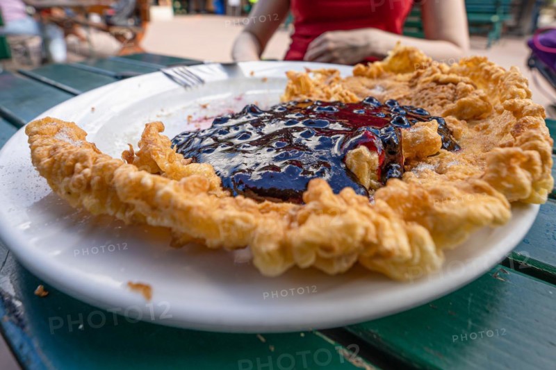 Blueberry pancakes at Restaurant Gruenhuette