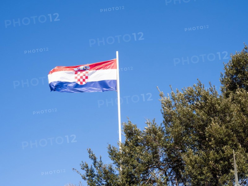 Flag of Croatia waving in the wind