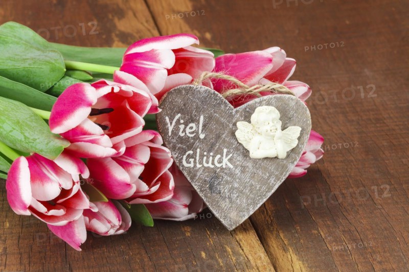 Wooden Tulip Bouquet with Heart