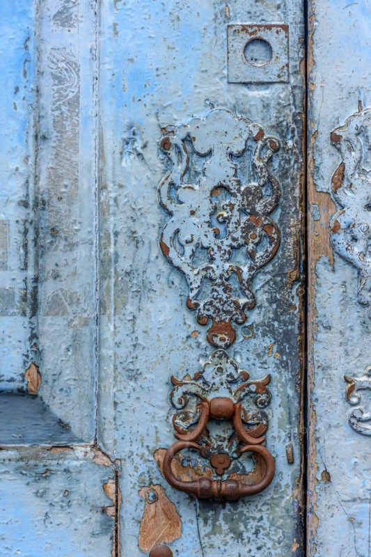 Detail of old wooden door