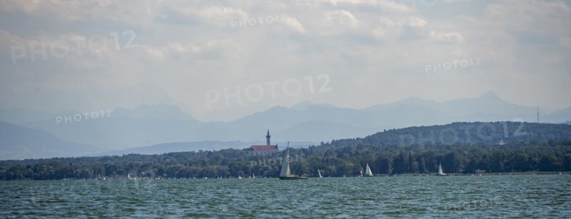 Sailing boats on the Lake Ammer
