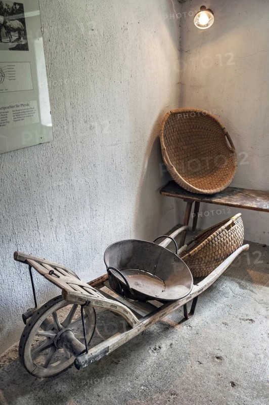 Old wooden wheelbarrow