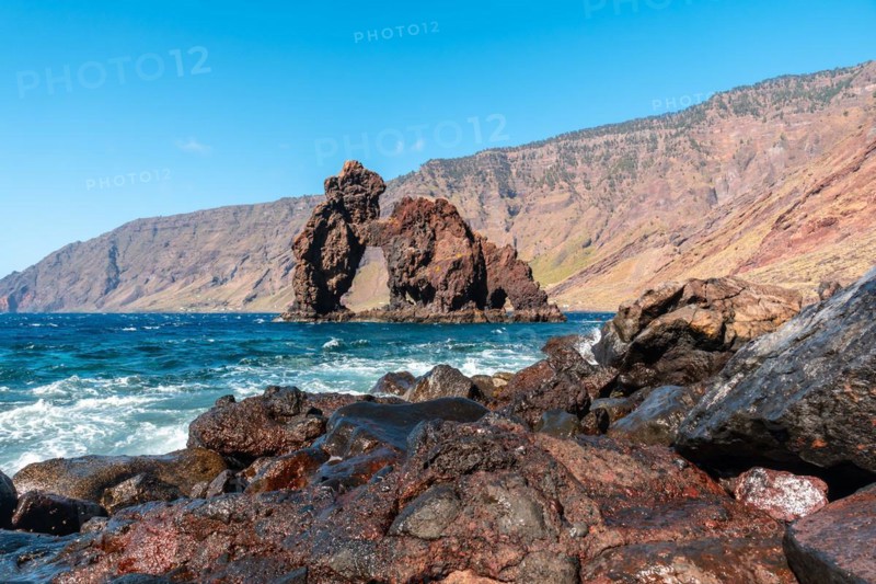 Tourist icon of the island of El Hierro called El Roque de la Bonanza