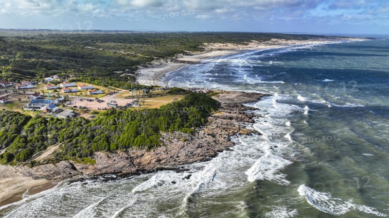 Aerial of the beaches in the Santa Teresa National Park