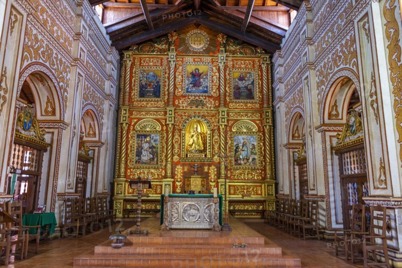 Interior of the mission of Concepcion