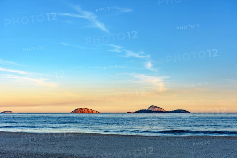 Cagarras Islands in the Ipanema sea