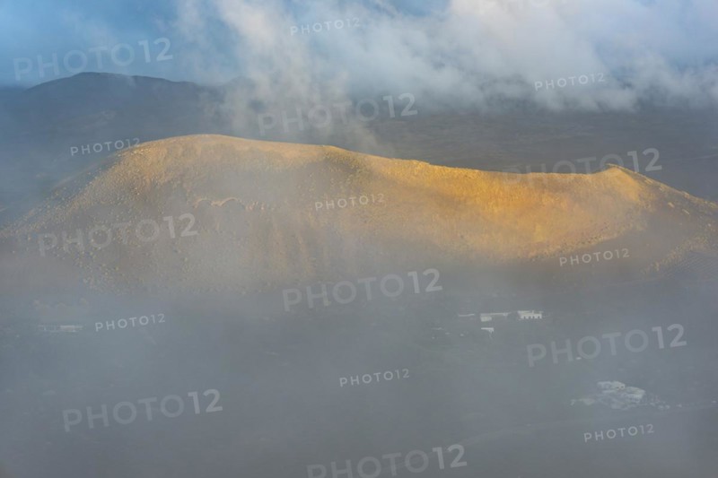 Panorama from Montana de Guardilama to Montana Diama and the wine-growing area of La Geria