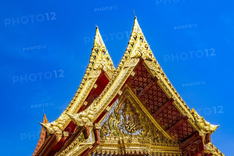 Gable of the Siamese Temple Sala-Thai II in the spa garden Bad Homburg vor der Hoehe