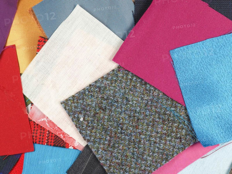 Many fabric samples