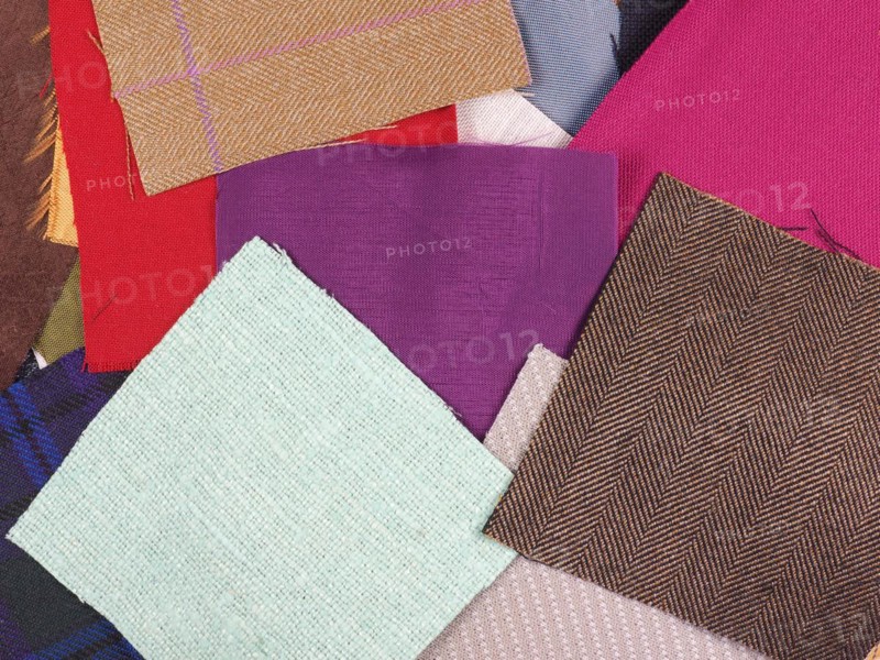 Many fabric samples
