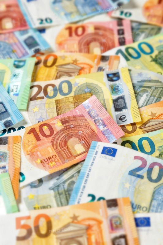 Euro banknotes save money finances background pay pay banknotes in Stuttgart