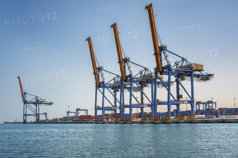 Crane facilities in the port of Port Sudan