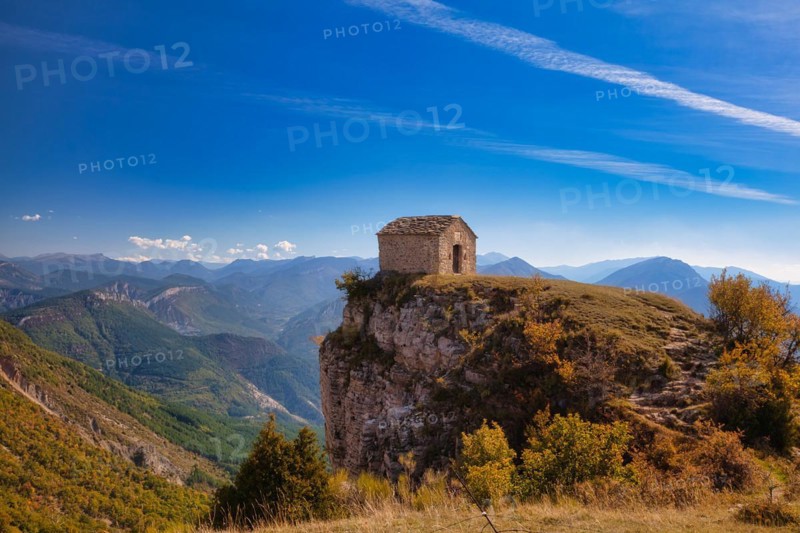 The Chapel of Saint-Michel de Cousson in the mountains near Digne les Bains
