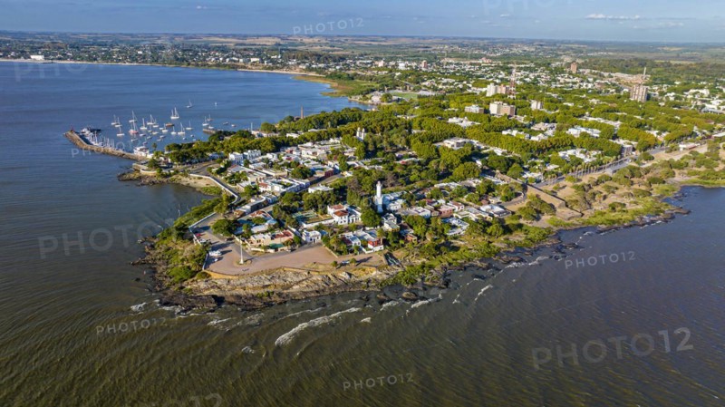 Aerial of the Unesco site Colonia del Sacramento