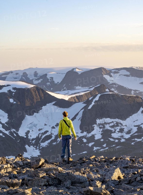 Hikers at the summit of Skala