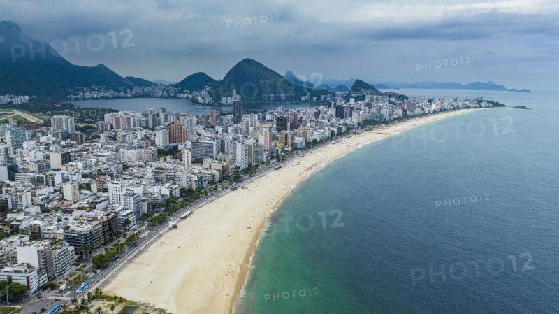 Aerial of Leblon beach