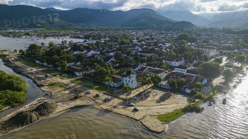 Aerial of the Unesco world heritage site Paraty
