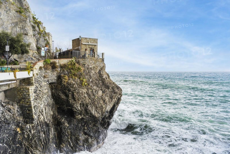 Dawn Tower overlooking the sea in Monterosso al mare
