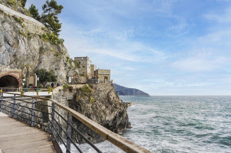 Dawn Tower overlooking the sea in Monterosso al mare