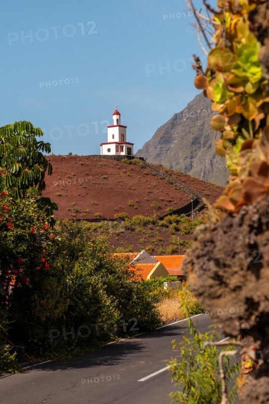 Joapira bell tower above the parish church of Nuestra Senora de Candelaria in La Frontera on El Hierro