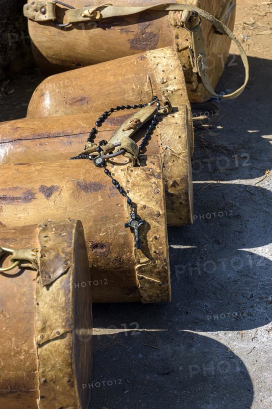Brazilian rustic ethnic drums used in traditional religious festivals