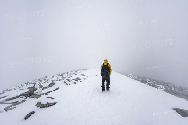 Climbers in the snow