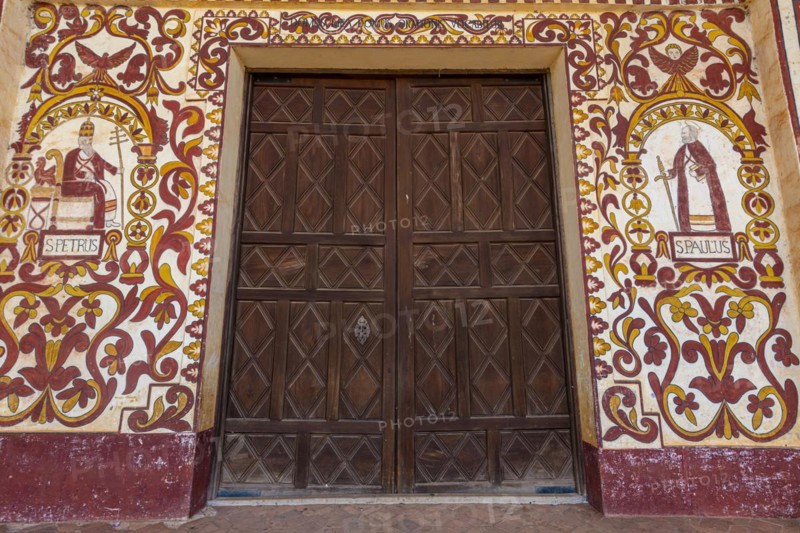 Painted front of the San Miguel de Velasco mission