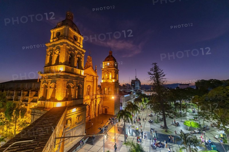 Cathedral Basilica of St. Lawrence at nighttime
