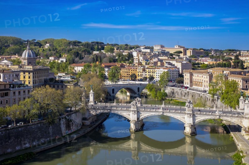 The Ponte Vittorio Emanuele and Ponte Principe Amedeo over the Tiber