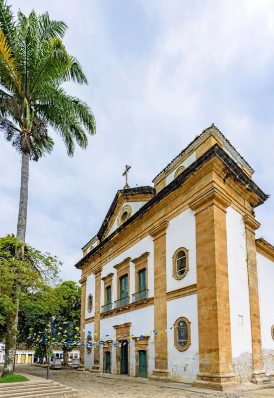 Famous church in the historic center of ancient and city of Paraty on the south coast of the state of Rio de Janeiro founded in the 17th century