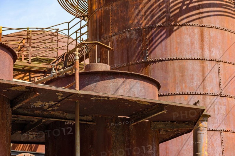 Corroded and rusty gears
