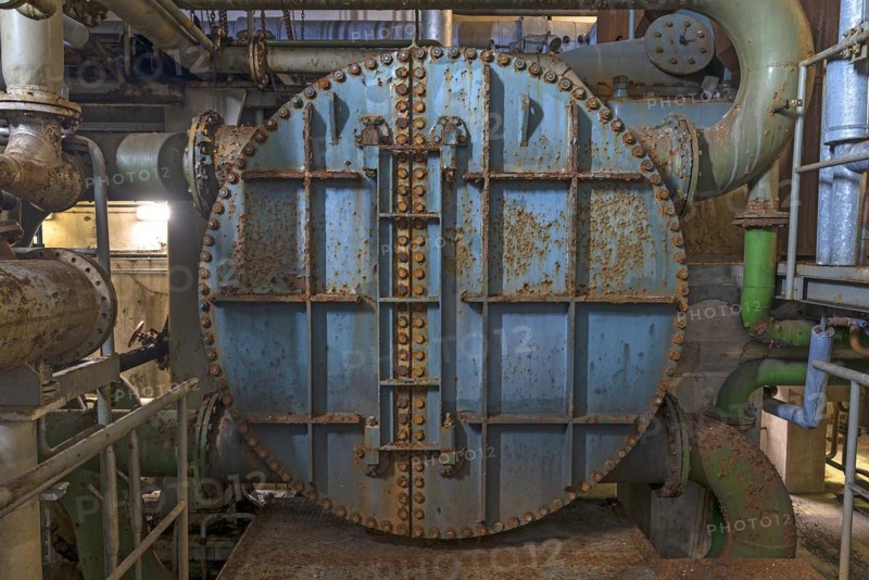 Steam boiler in a former paper factory