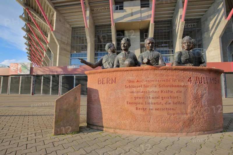 Sculpture and monument to football World Cup 1954