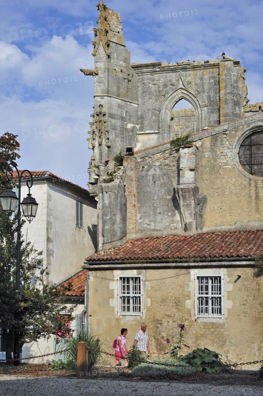 The Gothic church Eglise Saint-Martin de Saint-Martin-de-Re on the island Ile de Re