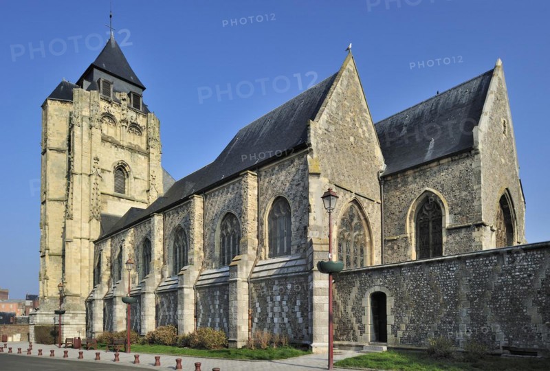 The Saint Jacques church at Le Treport