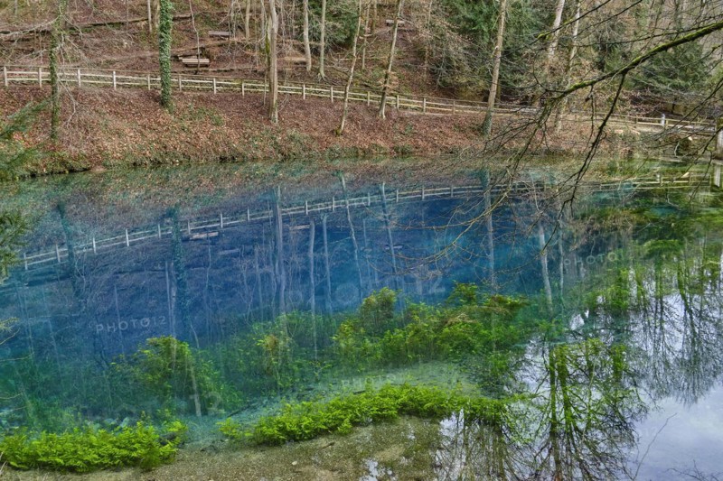 The Blautopf in Blaubeuren on the eastern edge of the Swabian Alb near Ulm