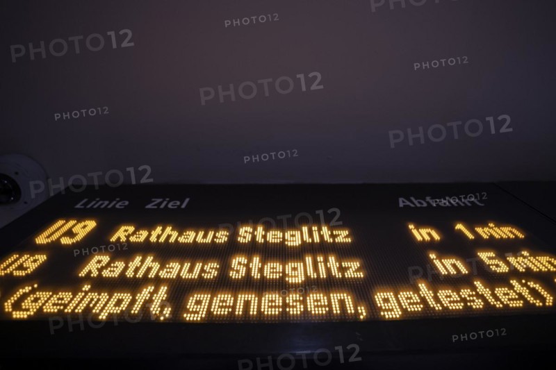 A display by the Berliner Verkehrsbetriebe