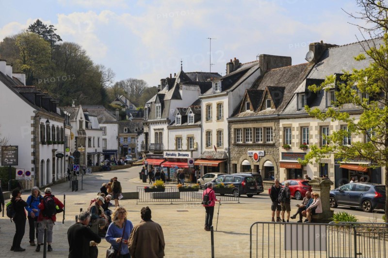 Artists' village of Pont-Aven in the Cornouaille at the beginning of the estuary of the river Aven into the Atlantic Ocean