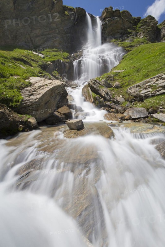Nassfeld waterfall in the Hohe Tauern National Park