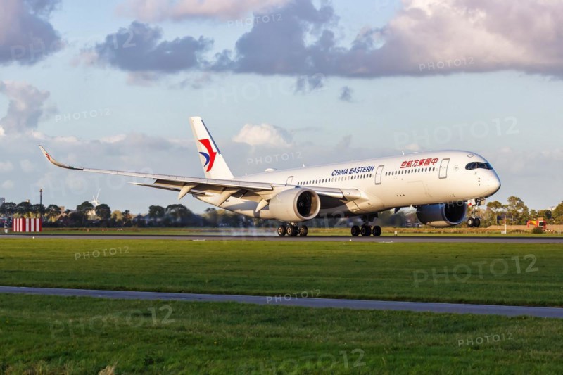 An Airbus A350-900 aircraft of China Eastern with registration number B-30CW at Amsterdam Airport
