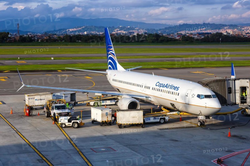A Copa Airlines Boeing 737-800 aircraft with registration number HP-1836CMP at Bogota El Dorado Airport